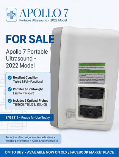 FOR SALE: Apollo 7 Portable Ultrasound Machine - 2022 Model