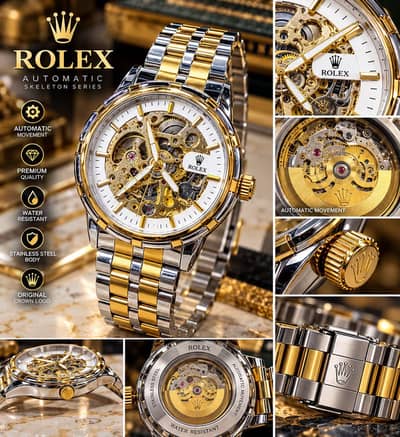 Rolex automatic skeleton body watch