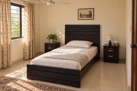 Single bed with mattress