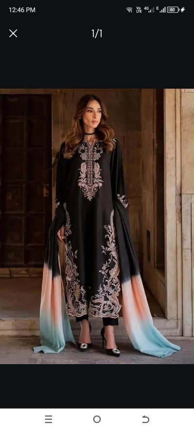 ladies 3pcs embroidery suit new