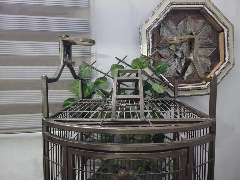 Large Heavy Duty Iron Bird Cage with 2 Trays — photo 6