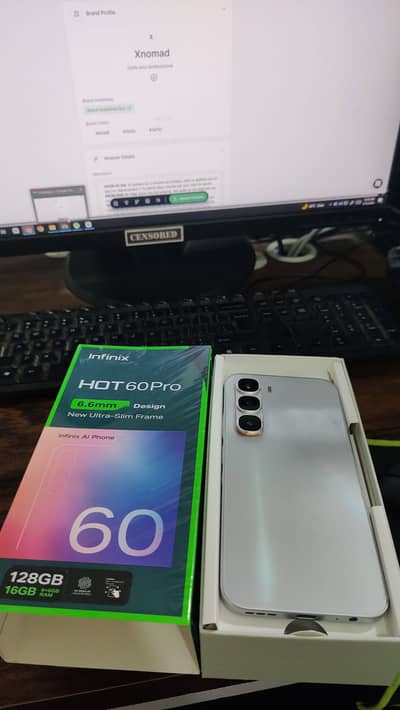 Infinix Hot 60 Pro 8GB/128GB – PTA Approved – Excellent Condition