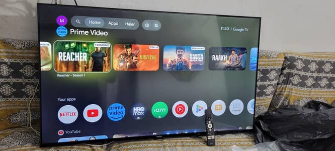 Haier 50 inch 4k google tv with 1 month waranty all accessories no box