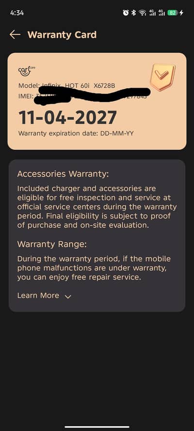 Infinix Other Model hot 60i