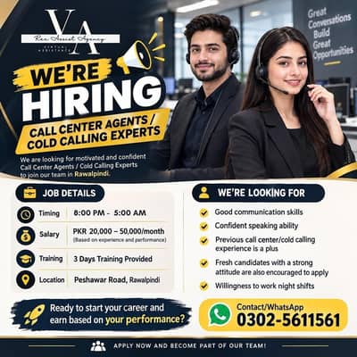WE’RE HIRING — CALL CENTER AGENTS / COLD CALLING EXPERTS!