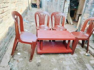 plastic chairs and table set - dining chairs set - plastic furniture