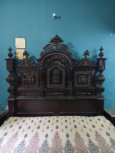 wooden bed set chinioti style