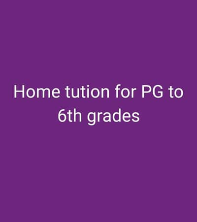 Teaching students(PG to 6th grade)