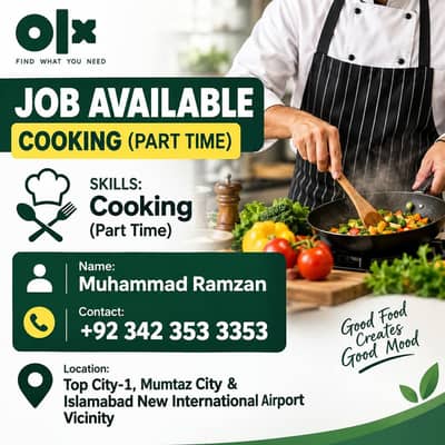 Need job as a cook