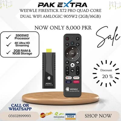 TV stick X72 PRO 2GB/16GB netflix youtube Android 11 voice remote