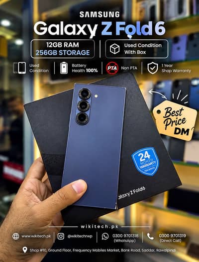 Samsung Mobile Z Fold 6 non PTA With Box Sim Time Available