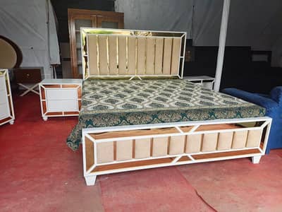 Double bed - King size bed - Poshish bed - bed set - Bedroom set