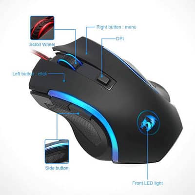 Redragon M606 NOTHOSAUR Gaming Mouse, 6 Programmable Buttons