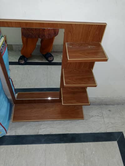 wall mirror with racks