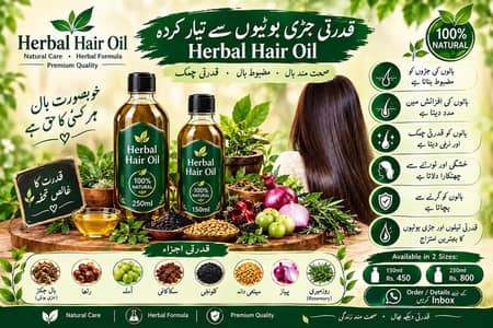 Herbal hair growth oil