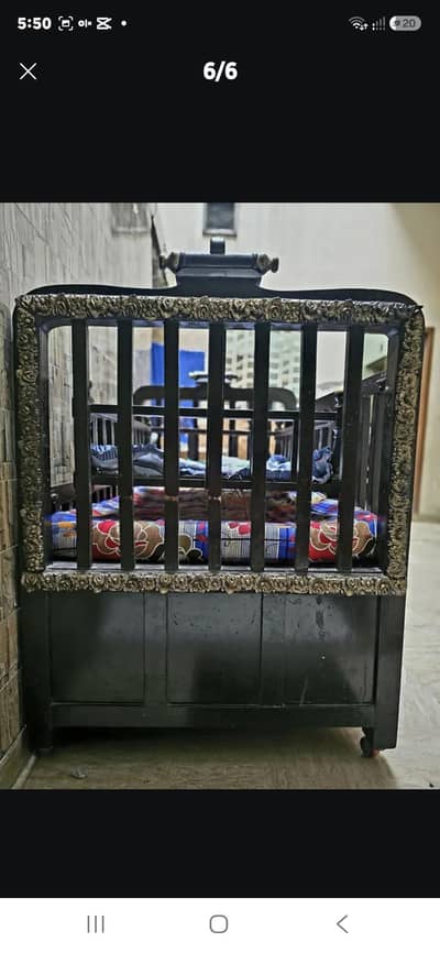 wooden baby cot