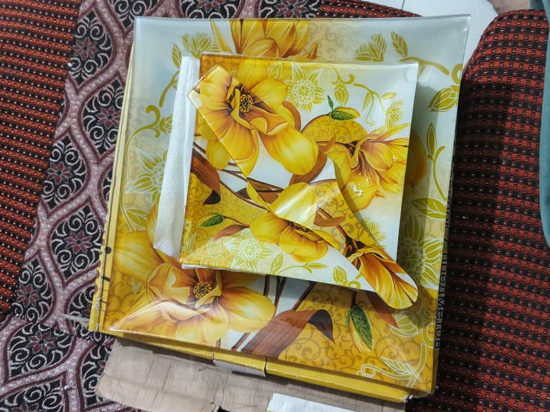 کیک سیٹ ڈنر سیٹ ائس کریم سیٹ شیشے کی ڈشیں سینڈ وچ میکر 6