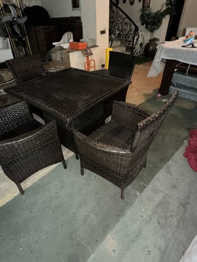 PVC Rattan Outdoor Set