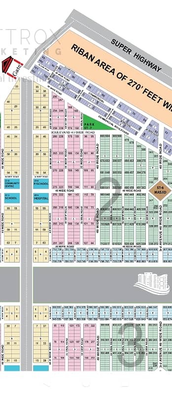 240 SQ YARD LEASE PLOT FOR SALE IN SAADI GARDEN BLOCK 2 PARK FACING