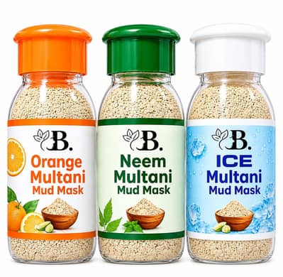 Multani Mud Face Mask 60g | Ice, Orange & Neem | B. Cosmetics
