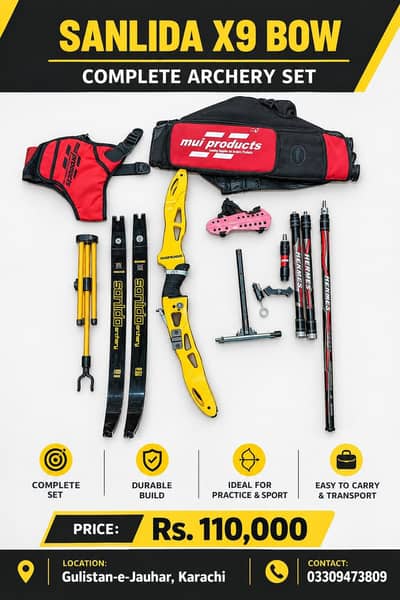 SANLIDA X9 Bow Complete Archery Set – Rs. 110,000