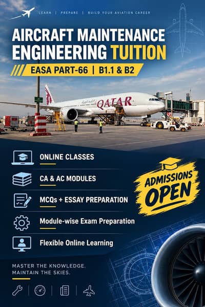 Aircraft Maintenance Engineering B1.1 and B2 online classes