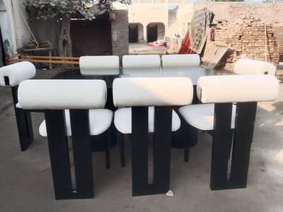 Dining Table with 8 Cushion chair