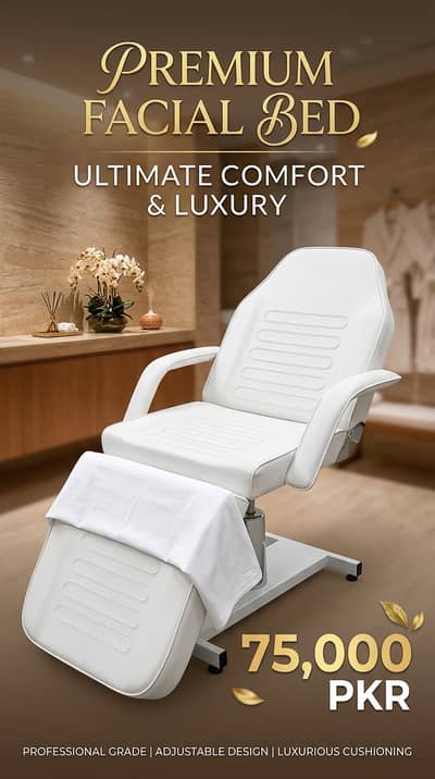 Premium Facial Bed poster ke liye professional product description:
