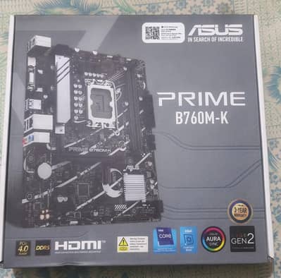 ASUS Prime B760M-K Intel® B760 LGA 1700 mATX Motherboard DDR5 - Aura