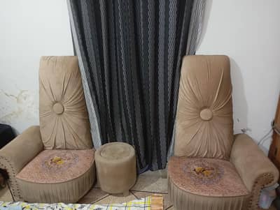 High-back bedroom chair