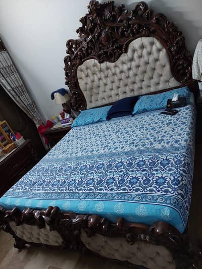 chinoiti style king size bedroom set sheesham wood