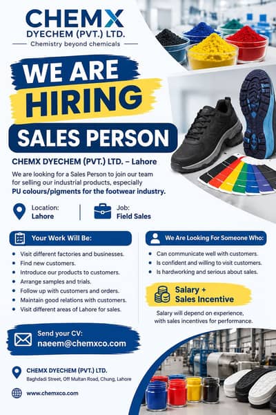 Sales person required