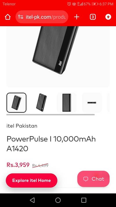itel powerbank 10000 mah