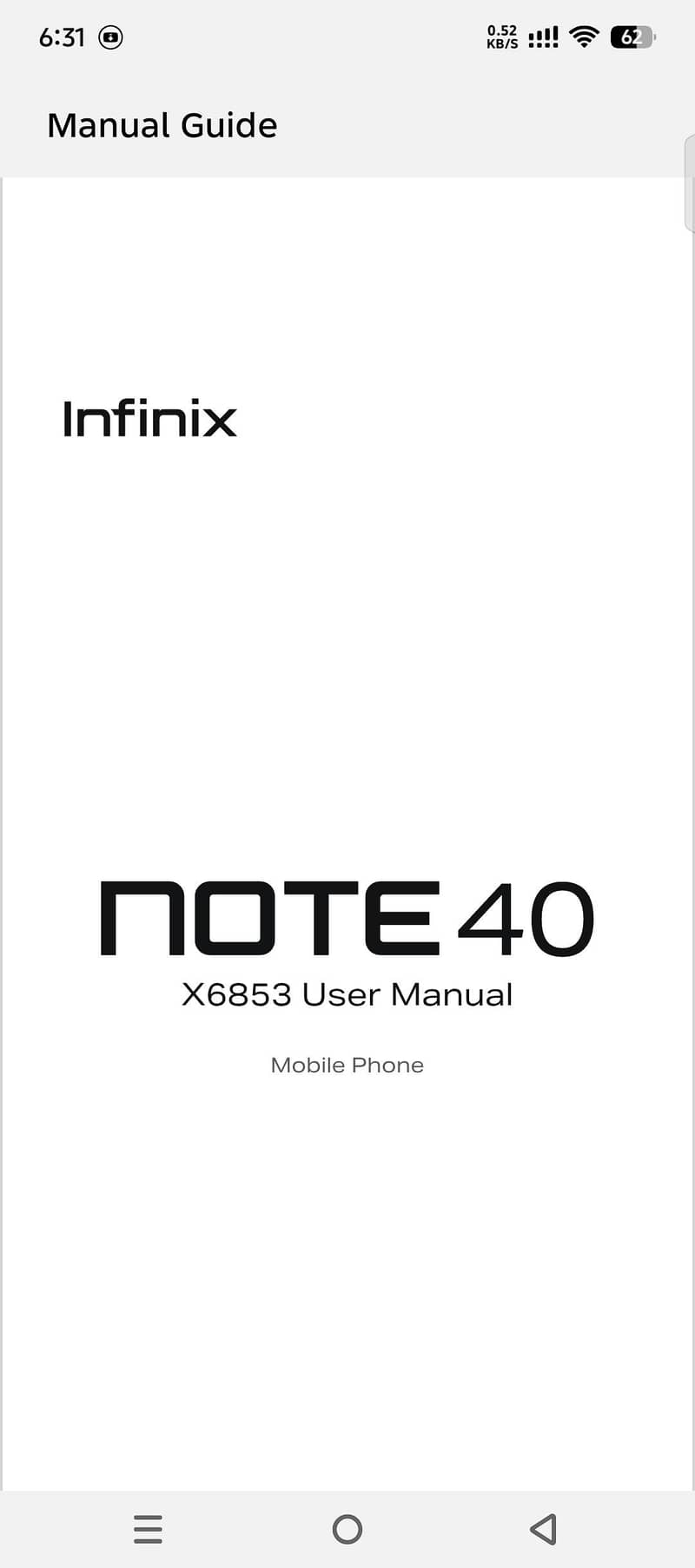 Infinix Note 40 0