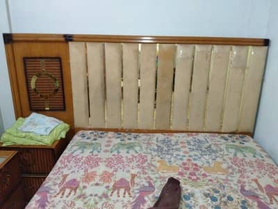 king bed  side table with mattress