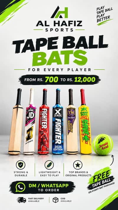Tape ball bats