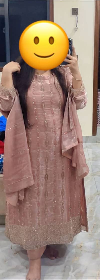 Pink Selfmade 3pc stiched Dress