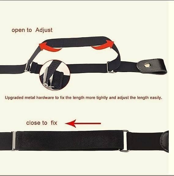 Premium Quality Invisible Pants Belt Stretchy Elastic Jeans Belt Elastic Invisible Belt For Women And Men Belt Without Buckle Waistband black e r5800