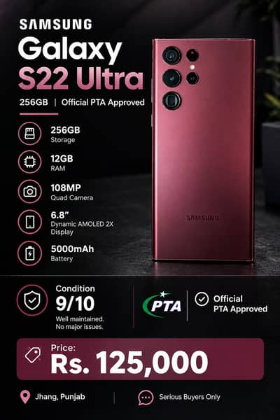 Samsung Mobile S22 Ultra