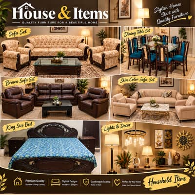 Premium Home Furniture Set for Sale – Beds, Sofa Sets, Tables & More