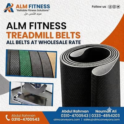 Treadmill belts and services