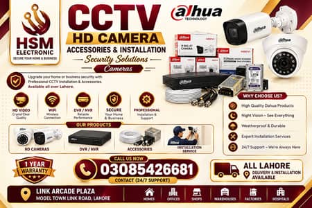 DAHUA CCTV Cameras & Security Systems Original Accessories Available