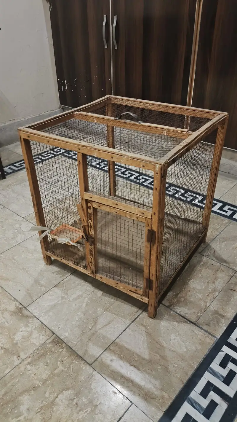 Wooden Pinjra/Cage for Birds & Small Animals, wooden made, Heavy Duty. — photo 4