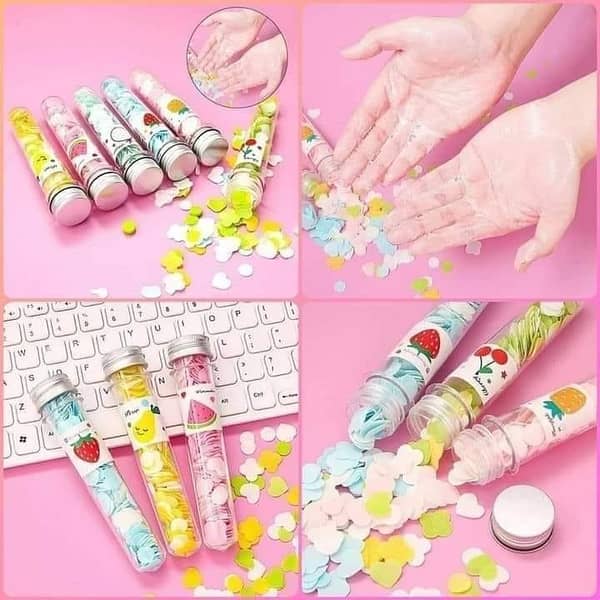 T  Portable Outdoor Paper Soap Pocket Bottle Washing Hand Bath Clean Scented Slice Sheets