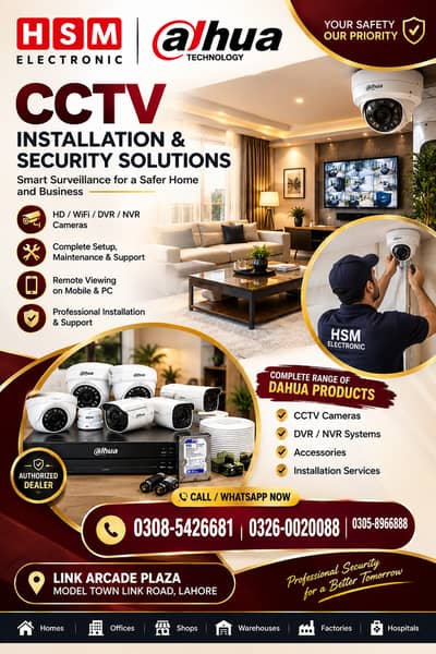 DAHUA CCTV Cameras & Security Systems Original Accessories Available