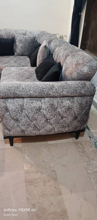 L shape sofa set