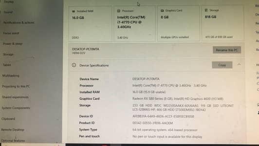 i7 4th Gen + RX 580 Gaming PC | 16GB RAM | SSD + HDD | 19" Monitor