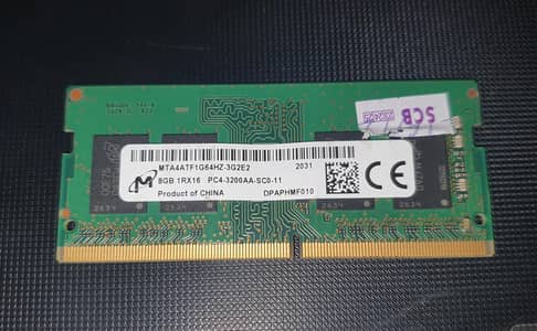 8GB DDR4 3200MHz laptop RAM.