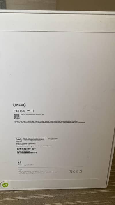 ipad A16 wifi 128