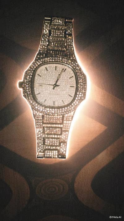 Denvosi iced out silver  white dimamond dial box pack